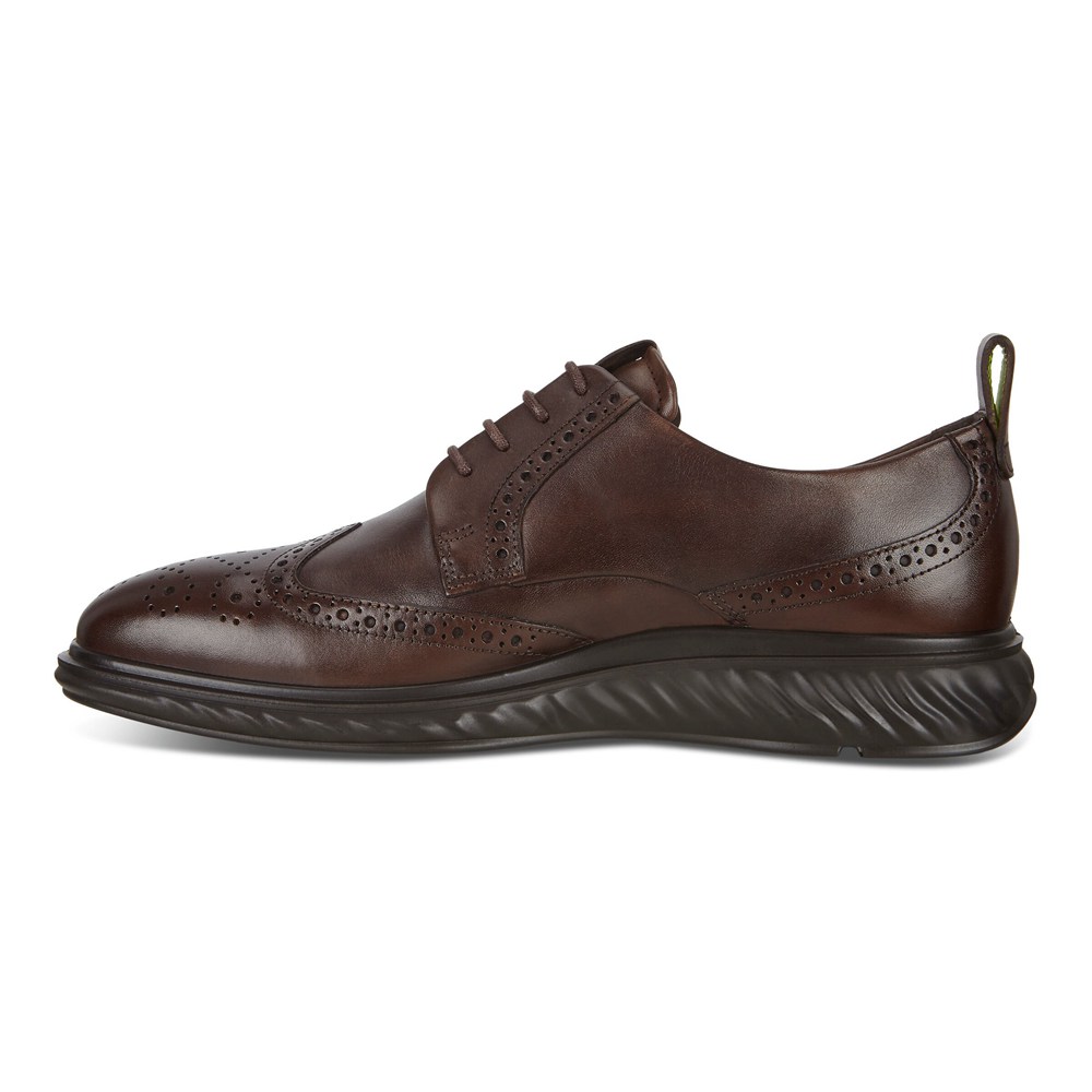 ECCO Mens Brogue Shoes Brown - St.1 Hybrid Lite Wingtip - HGW-094671